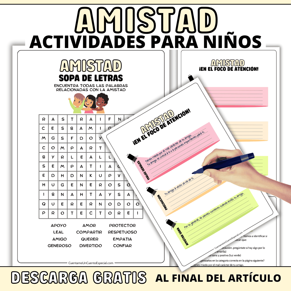 25 Actividades y Juegos para Trabajar la Amistad con Niños (PDF ...