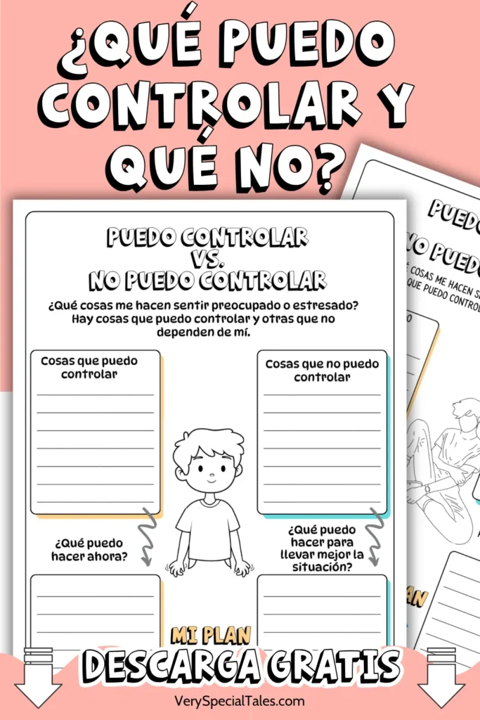 Ficha de trabajo para explorar en qué cosas podemos influir o controlar y cuales están fuera de nuestro control
